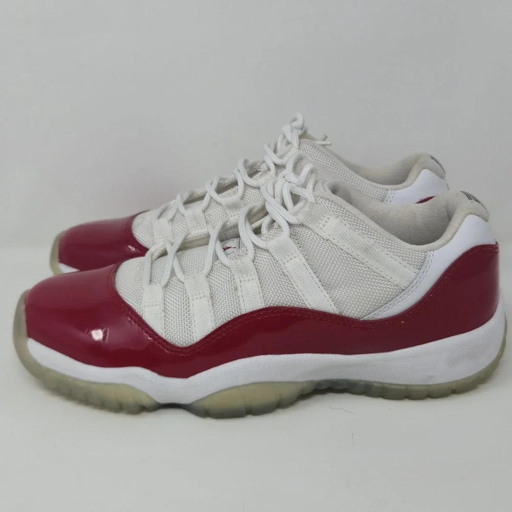 Air Jordan‎ 11 Retro Low Cherry 2016 White Red 528896-102 Size 7Y GS Women 8.5
